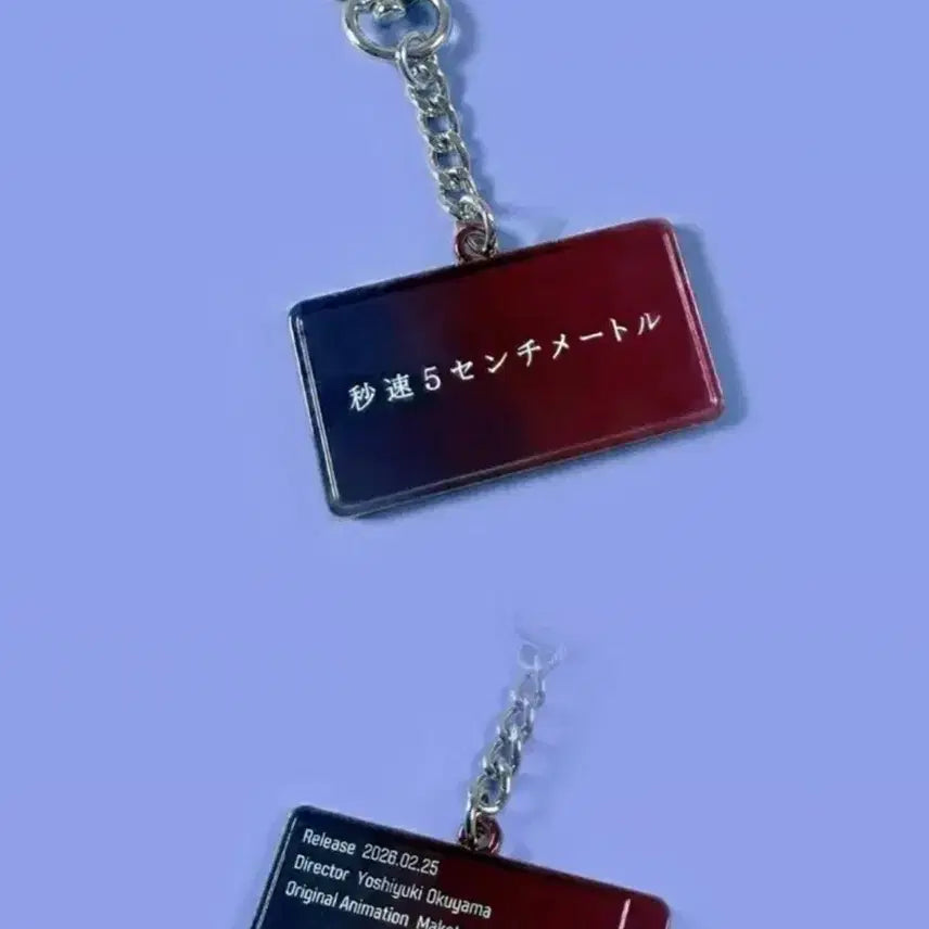 [BUNJANG] 5 Centimeters Per Second Movie Title Keychain / 초속5센티미터 무비타이틀 키링 팝니다