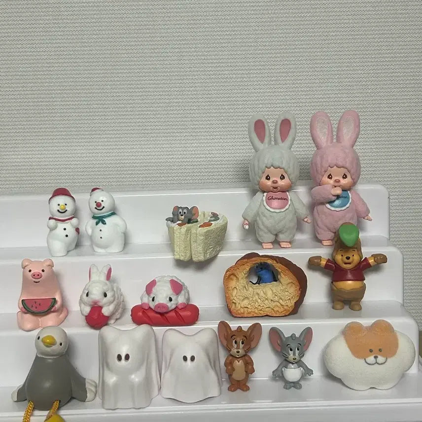 [BUNJANG] Monchhichi Tom and Jerry Puppetson Character Figure Set / 캐릭터 가챠피규어 모음 (몬치치 톰과제리 퍼펫슨슨