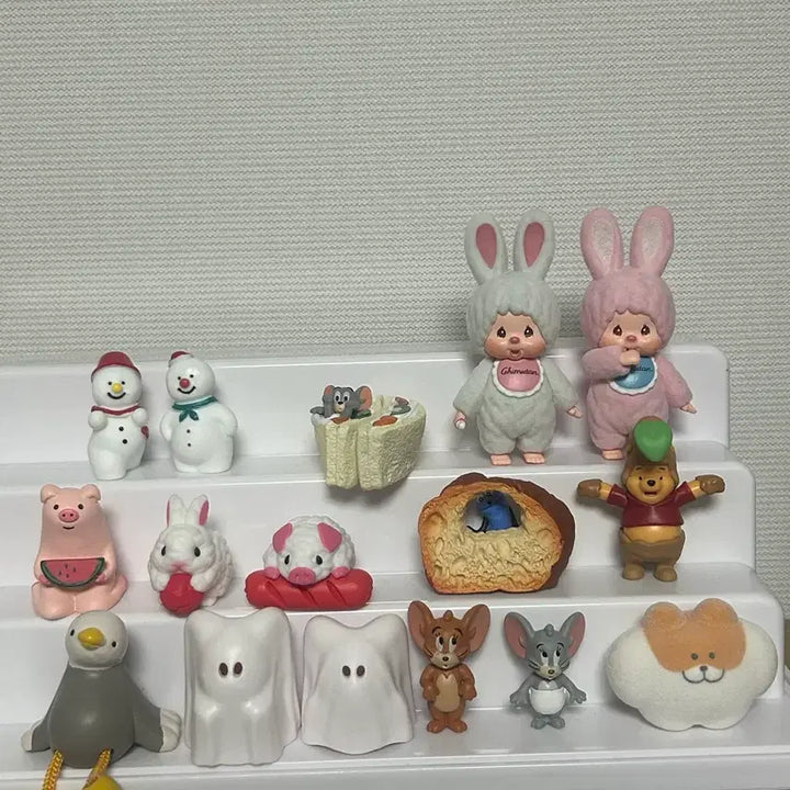 [BUNJANG] Monchhichi Tom and Jerry Puppetson Character Figure Set / 캐릭터 가챠피규어 모음 (몬치치 톰과제리 퍼펫슨슨