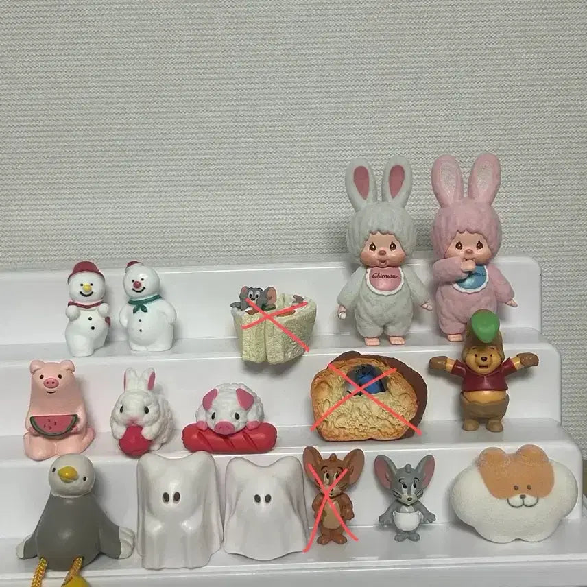 [BUNJANG] Monchhichi Tom and Jerry Puppetson Character Figure Set / 캐릭터 가챠피규어 모음 (몬치치 톰과제리 퍼펫슨슨