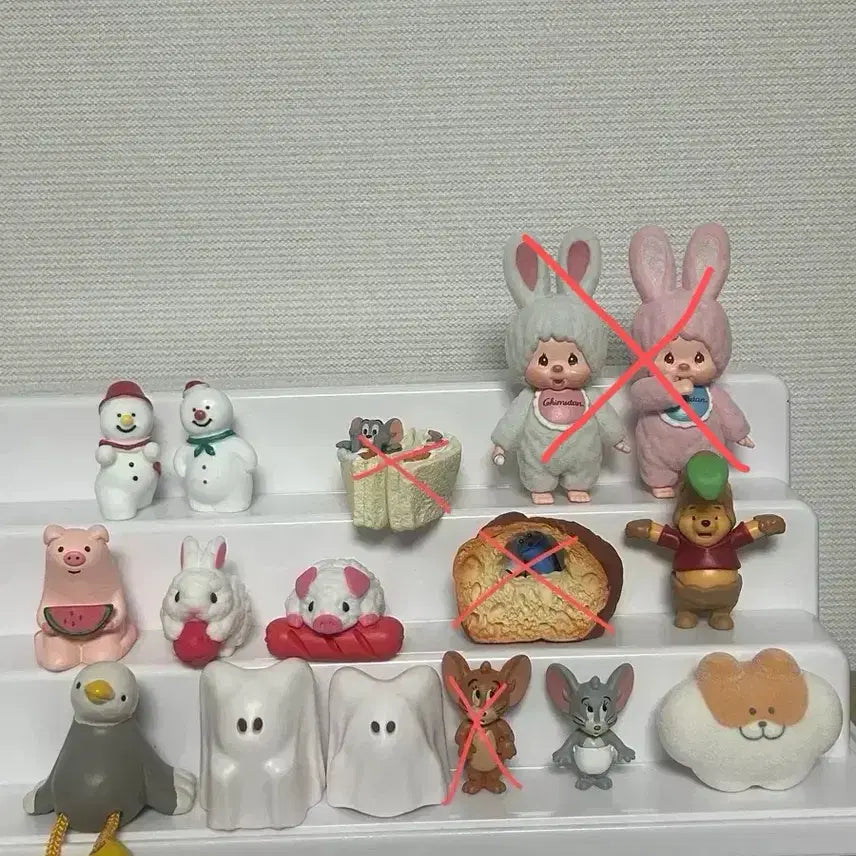 [BUNJANG] Monchhichi Tom and Jerry Puppetson Character Figure Set / 캐릭터 가챠피규어 모음 (몬치치 톰과제리 퍼펫슨슨