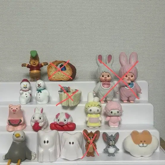 [BUNJANG] Monchhichi Tom and Jerry Puppetson Character Figure Set / 캐릭터 가챠피규어 모음 (몬치치 톰과제리 퍼펫슨슨