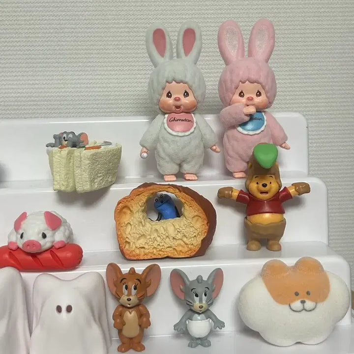 [BUNJANG] Monchhichi Tom and Jerry Puppetson Character Figure Set / 캐릭터 가챠피규어 모음 (몬치치 톰과제리 퍼펫슨슨
