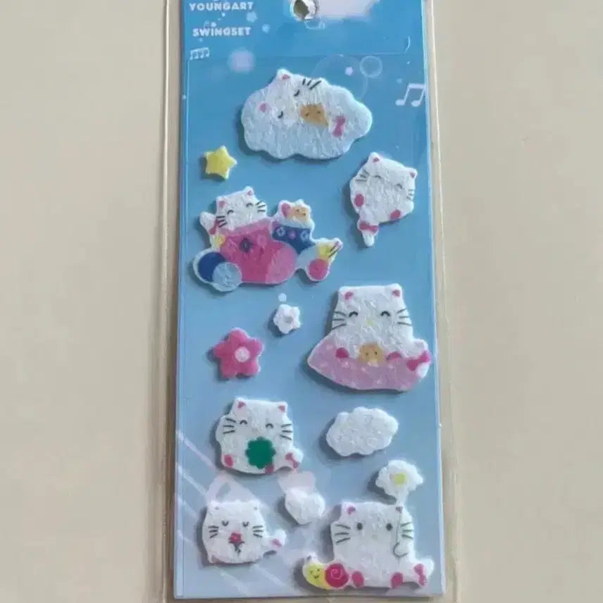 [SOLD OUT] 고전 문구 캐릭터 스윙셋 영아트 베이비캣 스티커