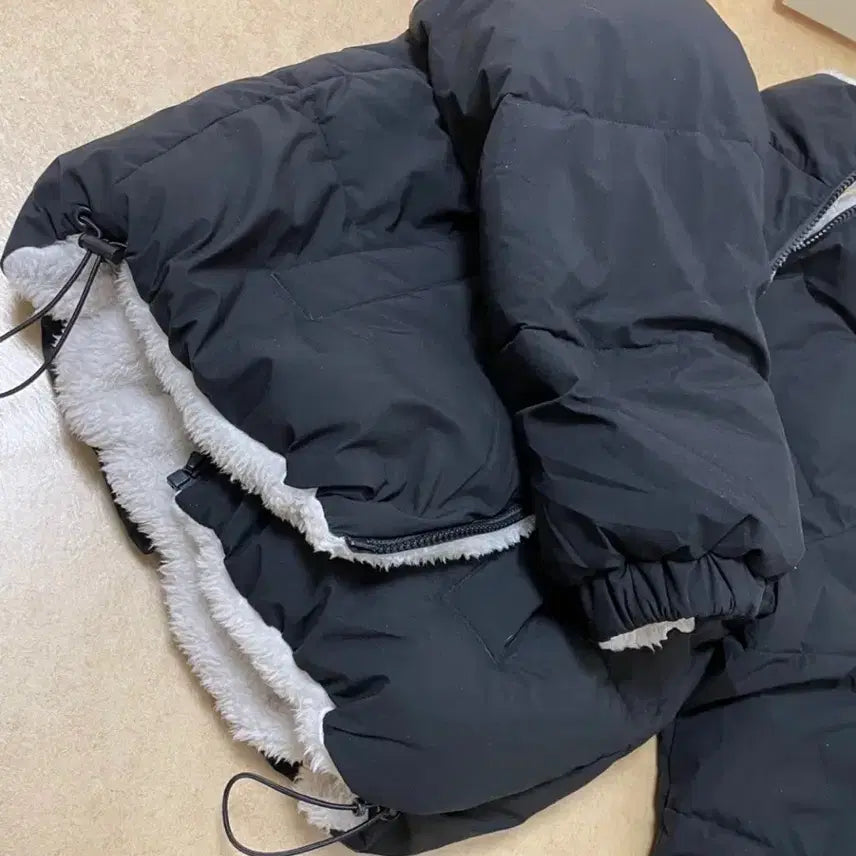 [BUNJANG] Musinsa Standard Reversible Short Padded Fleece Jacket XS / 무신사 스탠다드 리버시블 숏패딩 플리스 xs 실사있음!!
