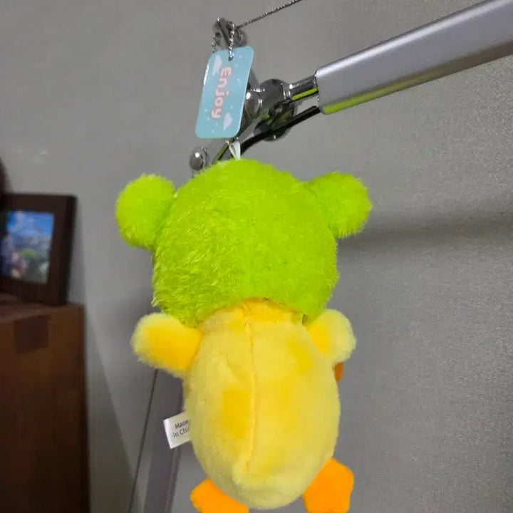 [BUNJANG] Duck Plushie with Frog Hat Keyring / 개구리 모자 오리 인형 키링