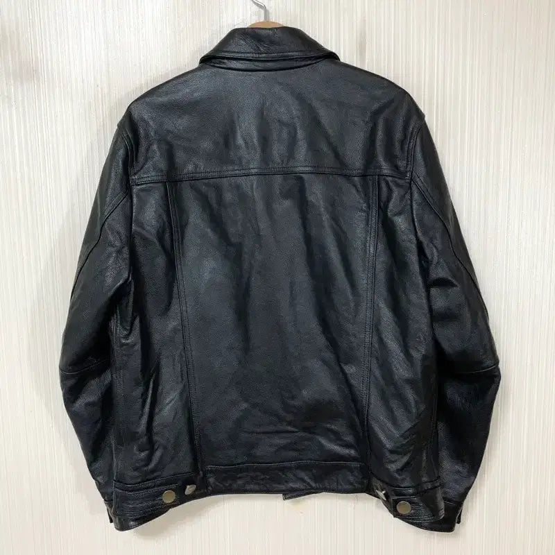 [BUNJANG] Cowhide Leather Trucker Jacket XL / 카우하이드 레더 트러커자켓/가죽트러커자켓 XL