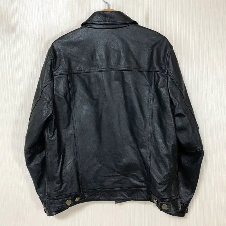 [BUNJANG] Cowhide Leather Trucker Jacket XL / 카우하이드 레더 트러커자켓/가죽트러커자켓 XL