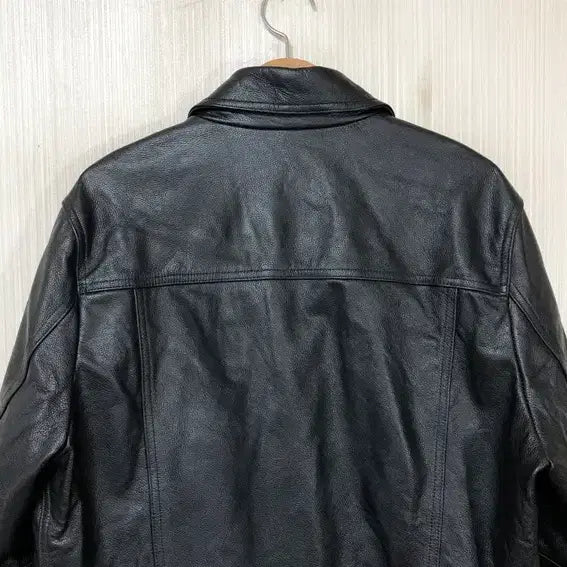 [BUNJANG] Cowhide Leather Trucker Jacket XL / 카우하이드 레더 트러커자켓/가죽트러커자켓 XL