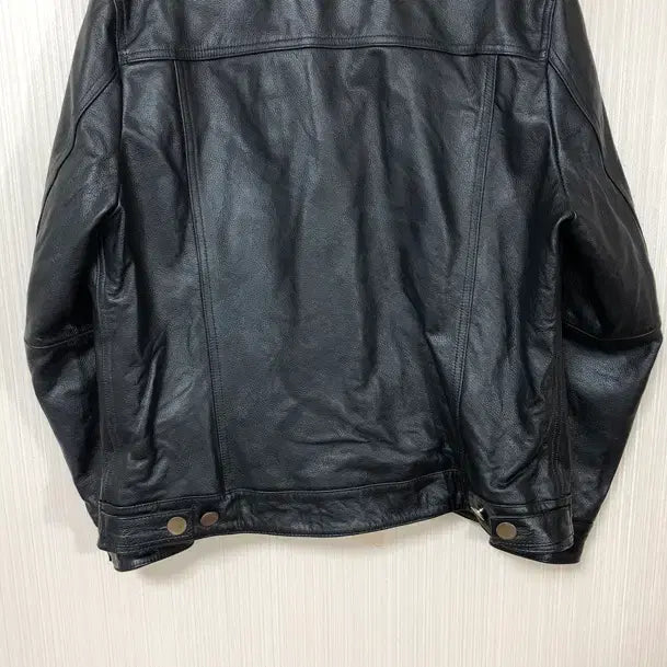 [BUNJANG] Cowhide Leather Trucker Jacket XL / 카우하이드 레더 트러커자켓/가죽트러커자켓 XL