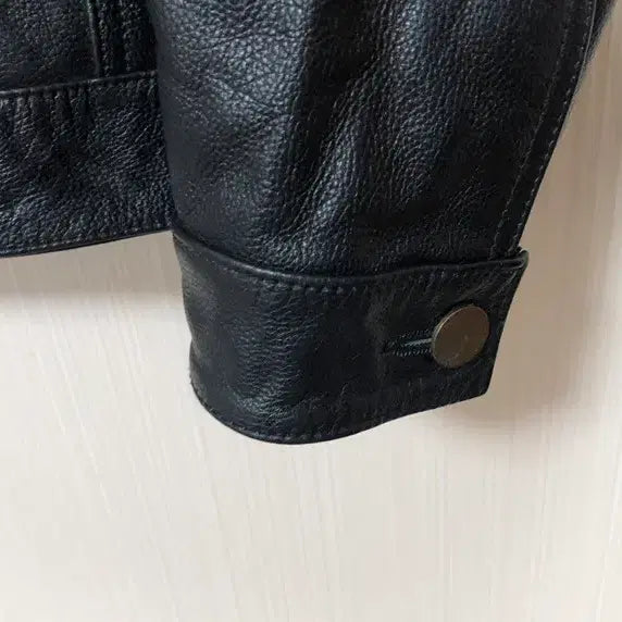 [BUNJANG] Cowhide Leather Trucker Jacket XL / 카우하이드 레더 트러커자켓/가죽트러커자켓 XL