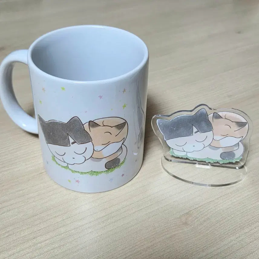 [BUNJANG] Spinach Flower Bouquet Mug and Acrylic Stand Bundle Set / 시금치 꽃다발 머그컵 아크릴 스탠드 세트 시꽃