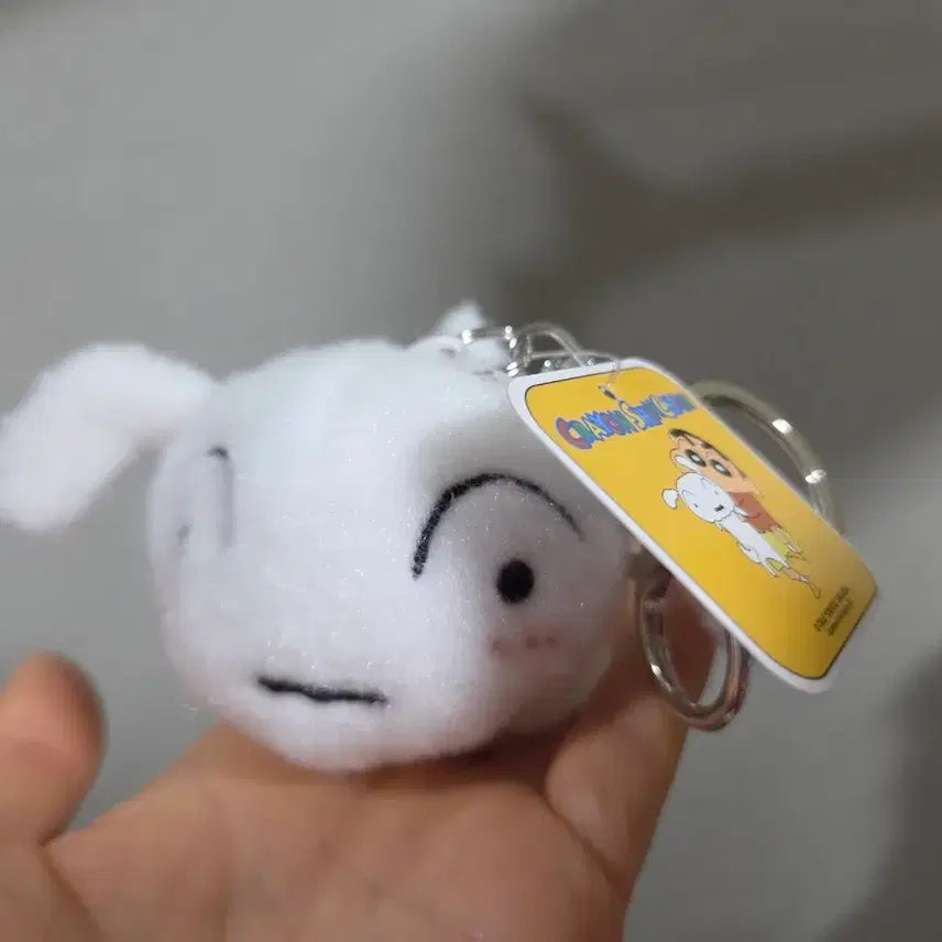 [BUNJANG] Crayon Shin-chan Shiro Insulated Doll Keychain / 짱구 흰둥이 인형 키링 새상품