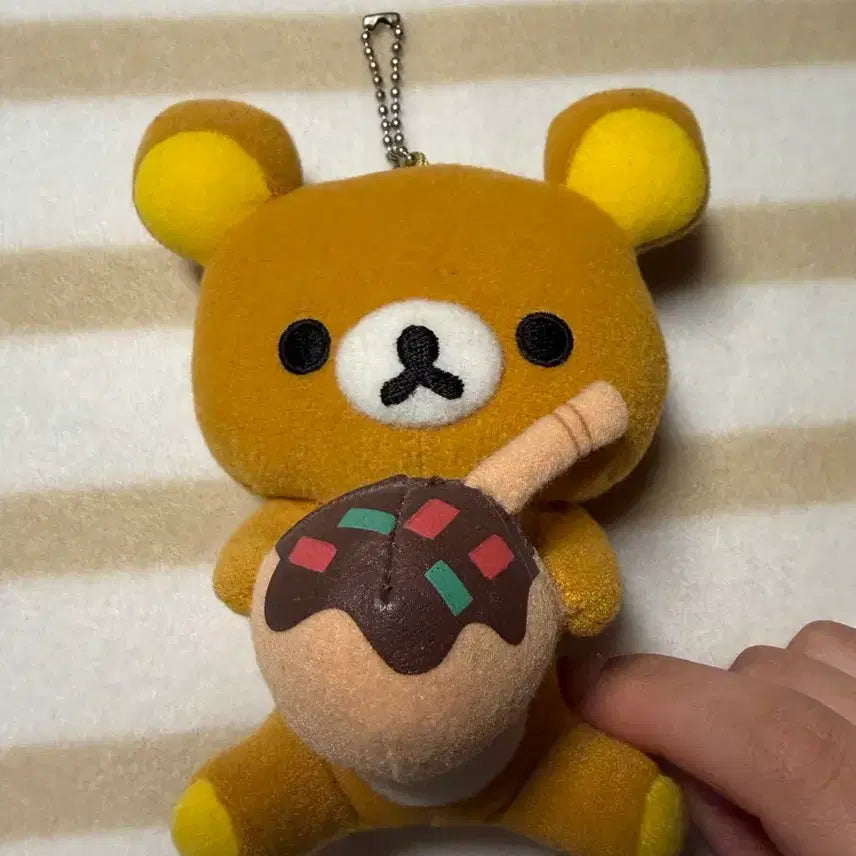 [SOLD OUT] 산엑스 고전 리락쿠마 타코야끼 인형 키링 문어빵