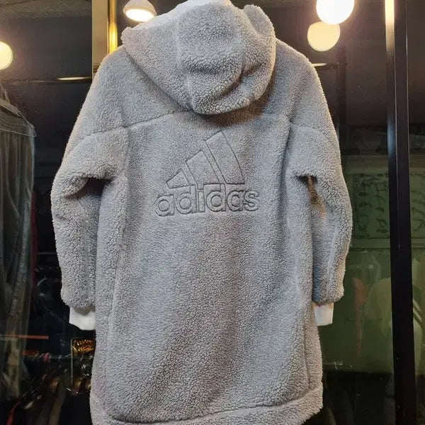 [BUNJANG] Adidas Sherpa Reversible Hooded Zip-Up Jacket / 아디다스 실사이즈 M 양털 뽀글이 쉐르파 양면 후드집업