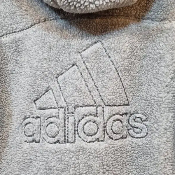[BUNJANG] Adidas Sherpa Reversible Hooded Zip-Up Jacket / 아디다스 실사이즈 M 양털 뽀글이 쉐르파 양면 후드집업