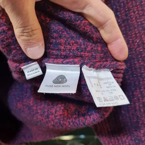 [BUNJANG] Lacoste Wool 100% Turtle Neck Knit Sweater / 라코스테 울 100% M사이즈 터틀넥 보카시 니트