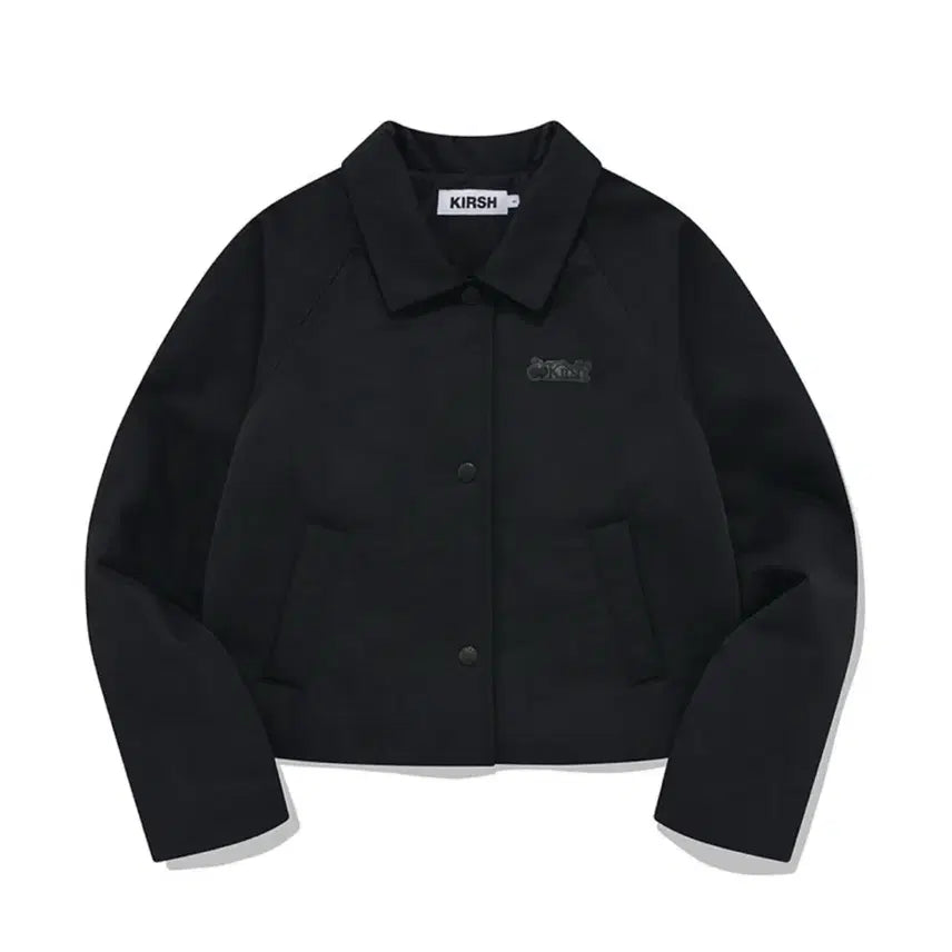 [BUNJANG] Kirsh Semi Crop Woven Jacket - Black / [키르시] 세미 크롭 우븐 자켓 블랙