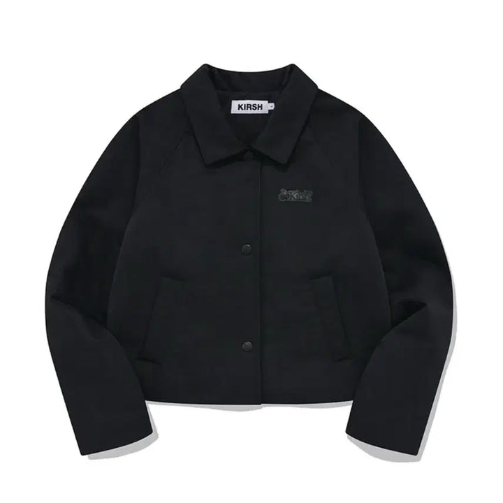 [BUNJANG] Kirsh Semi Crop Woven Jacket - Black / [키르시] 세미 크롭 우븐 자켓 블랙