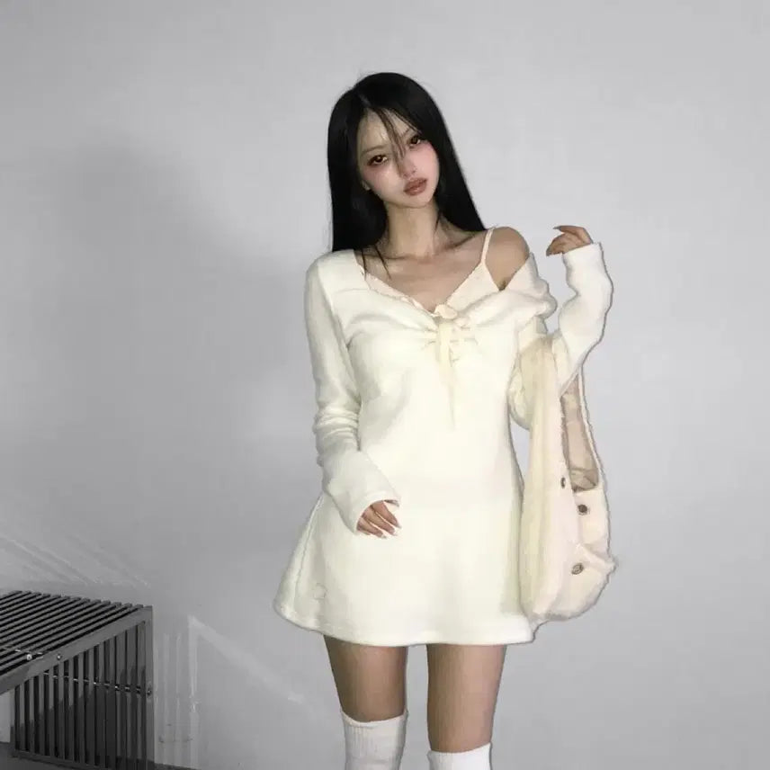 [BUNJANG] theairtown Tonight Fur Ops Dress / 디에어타운 theairtown tonight fur ops 투나잇퍼원피스