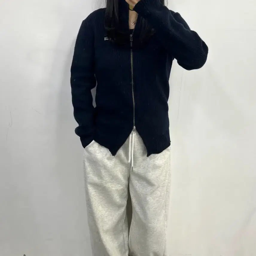 [BUNJANG] Lacoste Two-Way Knit Zip-Up / 라코스테 투웨이 니트집업