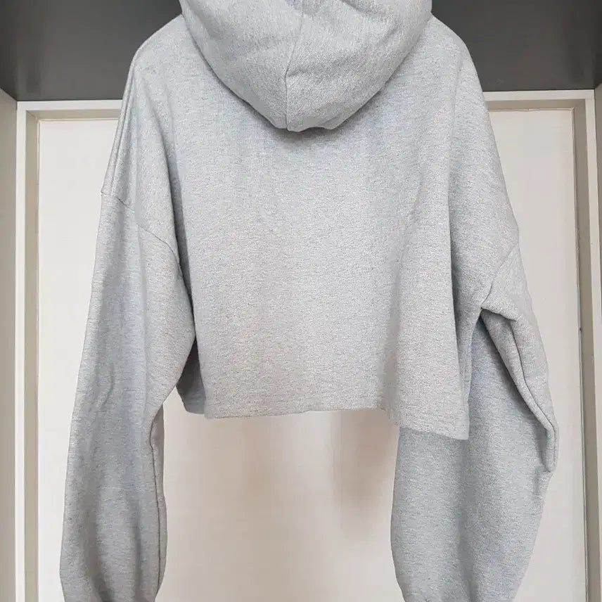 [BUNJANG] wonlog Gray Crop Hoodie / wonlog 그레이 크롭 후드