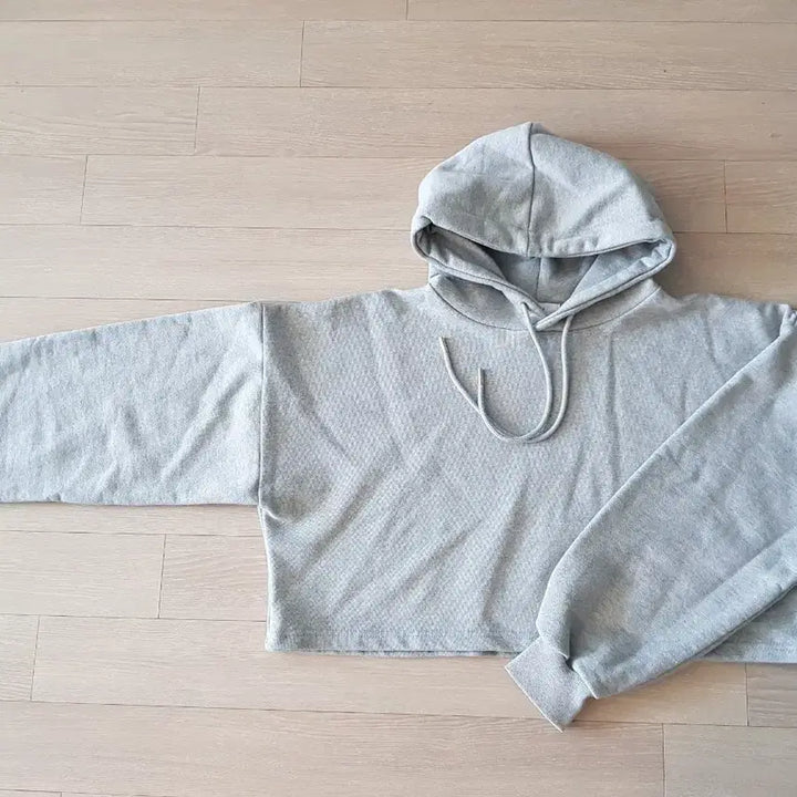 [BUNJANG] wonlog Gray Crop Hoodie / wonlog 그레이 크롭 후드