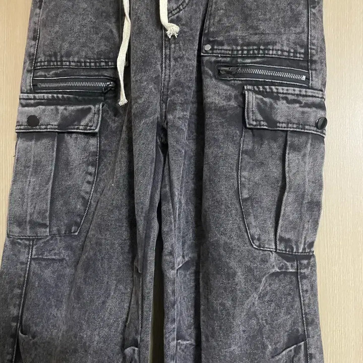 [BUNJANG] Vintage Washed Cargo Pocket String Pants / 빈티지 워싱 카고 포켓 스트링 팬츠