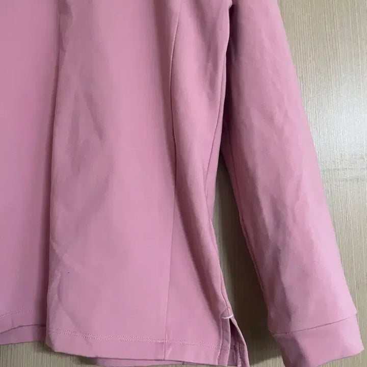 [BUNJANG] Adidas Pink Collar Long Sleeve Shirt / 아디다스 핑크색 카라티 기모 긴팔티 M사이즈