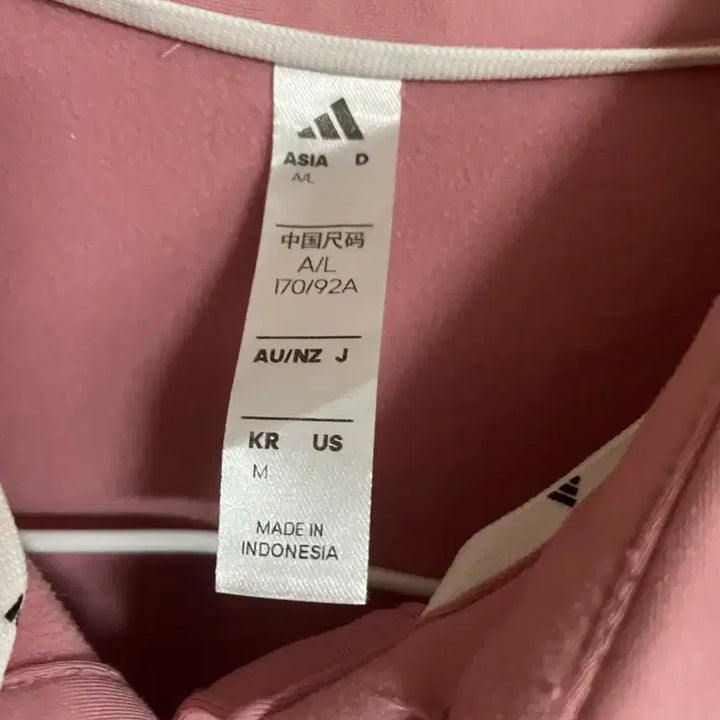 [BUNJANG] Adidas Pink Collar Long Sleeve Shirt / 아디다스 핑크색 카라티 기모 긴팔티 M사이즈