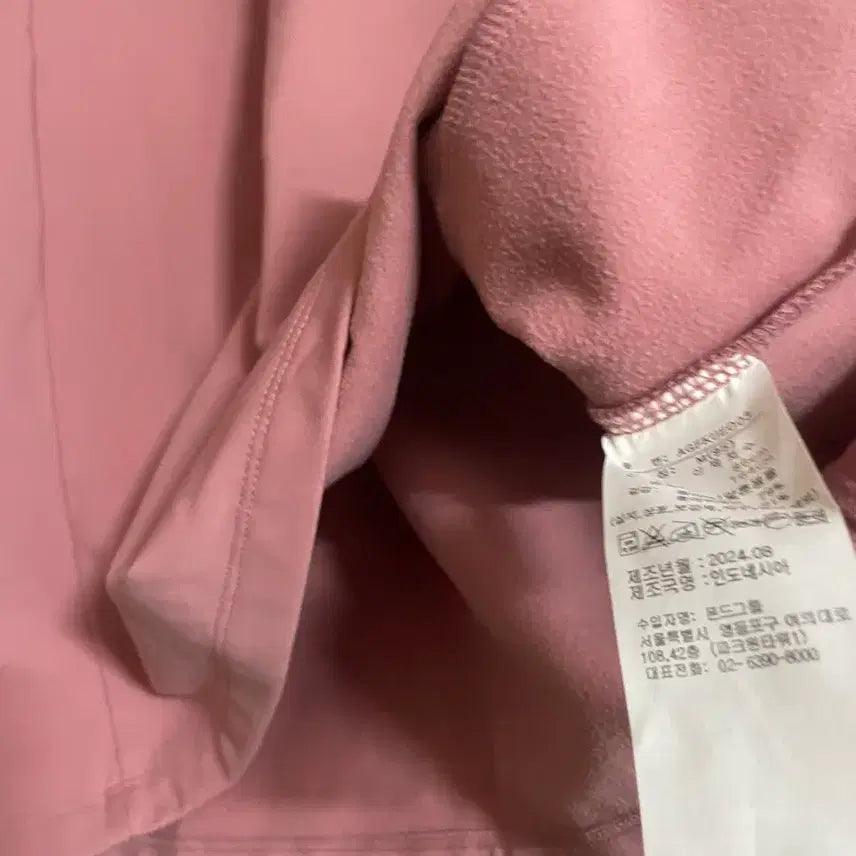 [BUNJANG] Adidas Pink Collar Long Sleeve Shirt / 아디다스 핑크색 카라티 기모 긴팔티 M사이즈