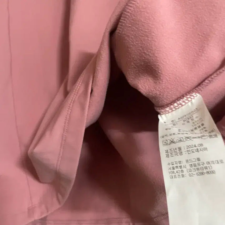 [BUNJANG] Adidas Pink Collar Long Sleeve Shirt / 아디다스 핑크색 카라티 기모 긴팔티 M사이즈