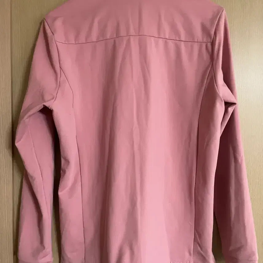 [BUNJANG] Adidas Pink Collar Long Sleeve Shirt / 아디다스 핑크색 카라티 기모 긴팔티 M사이즈