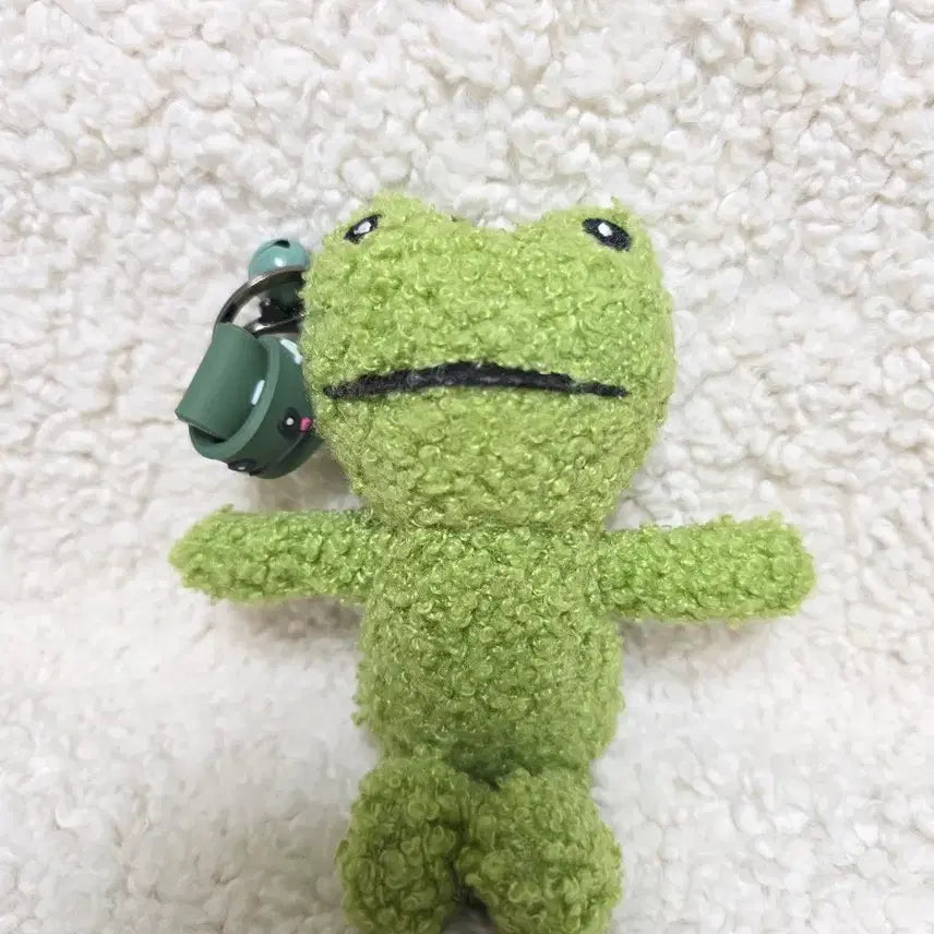 [BUNJANG] Green Frog Plush Keychain / 초록색 개구리 인형 키링