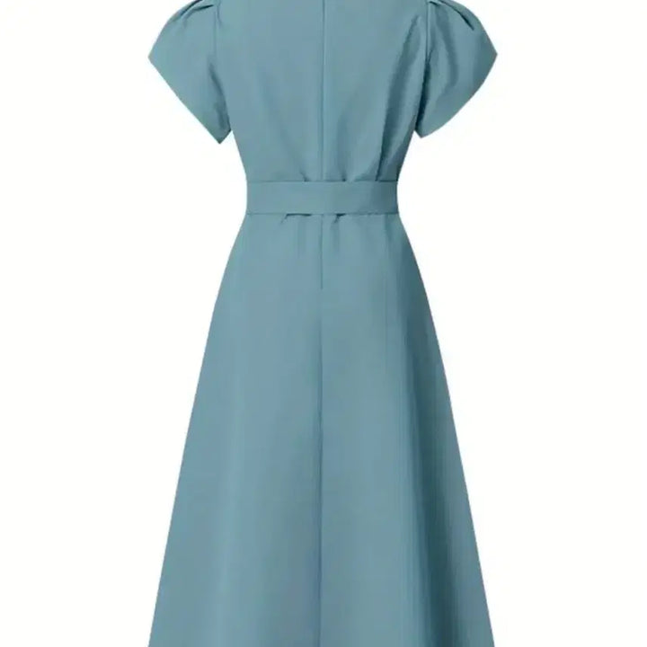 [BUNJANG] Blue Wrap Style Dress / 블루 랩 스타일 원피스