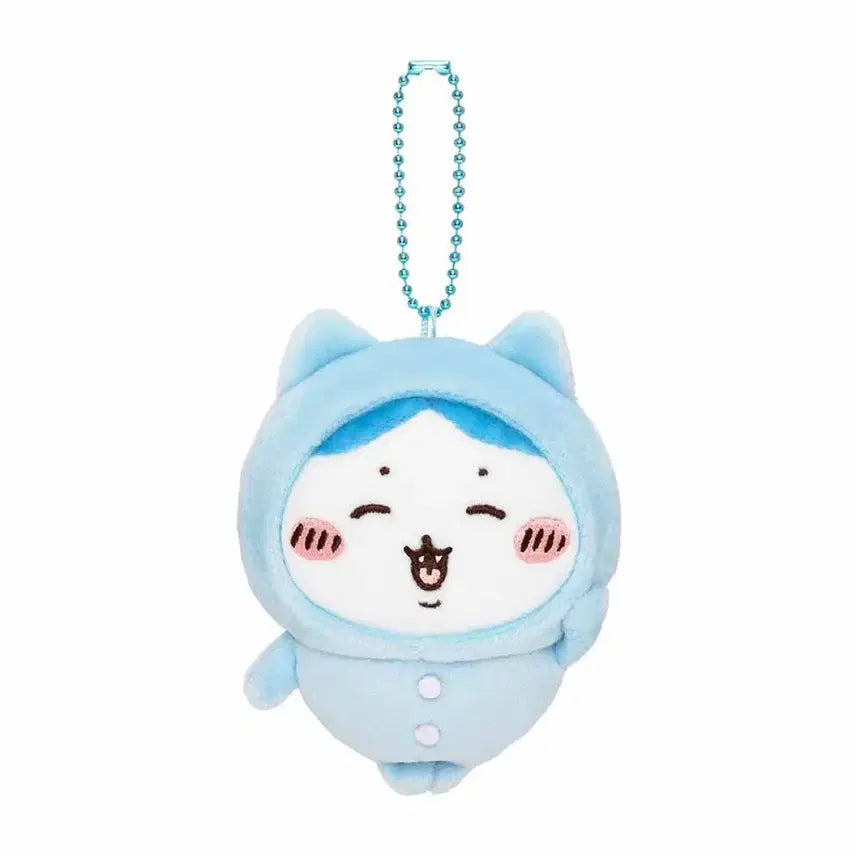 [BUNJANG] Chiikawa Hachiware Pajama Mascot Keyring / 치이카와 파자마를 입은 하치와레 인형 마스코트 키링