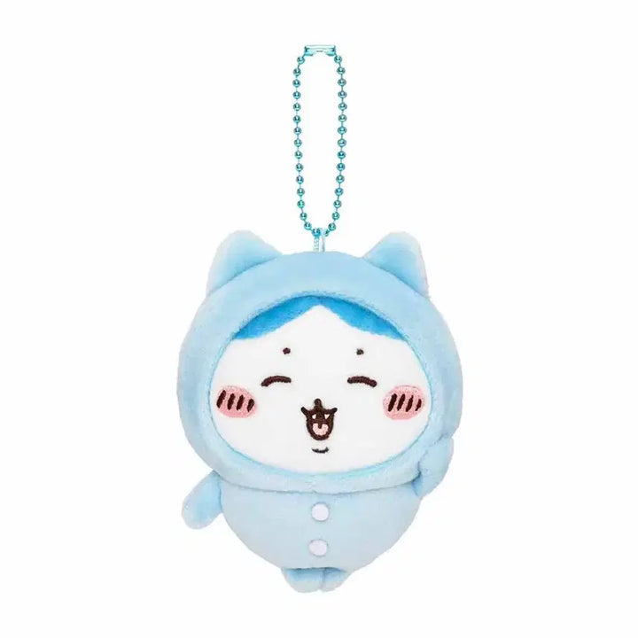 [BUNJANG] Chiikawa Hachiware Pajama Mascot Keyring / 치이카와 파자마를 입은 하치와레 인형 마스코트 키링
