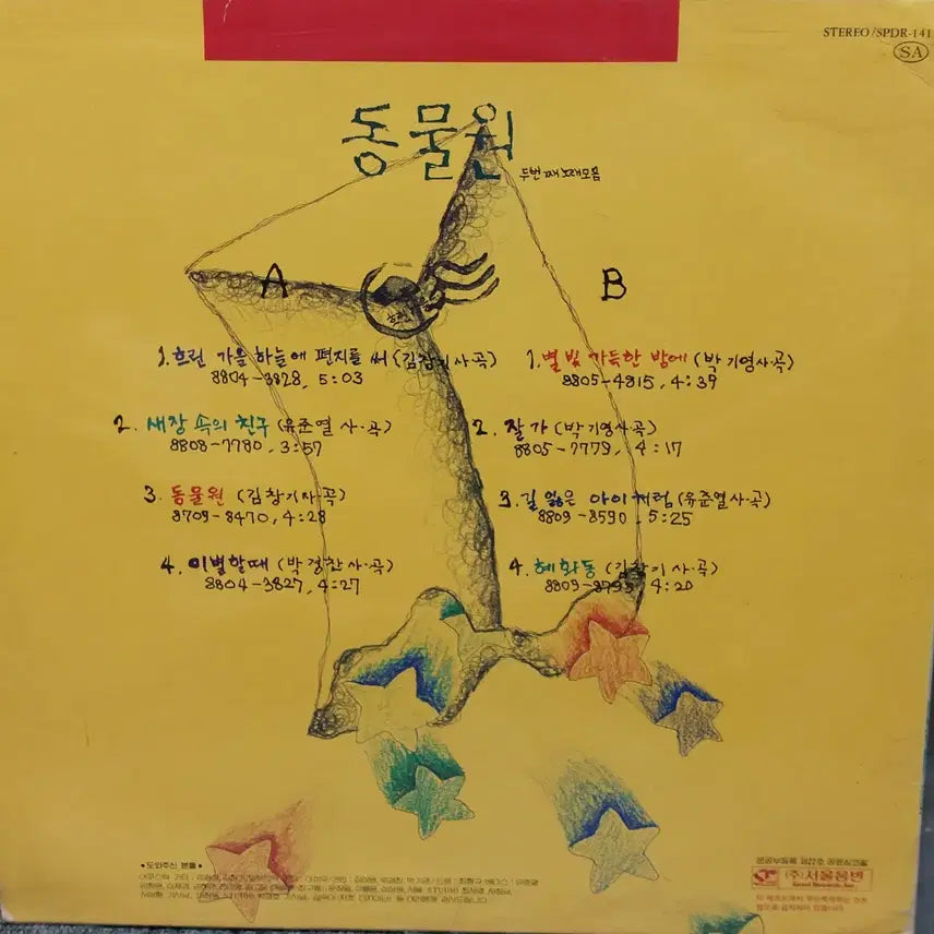 [BUNJANG] Zoongmin Second Album LP Record / 동물원 두번째 노래모음 LP 음반