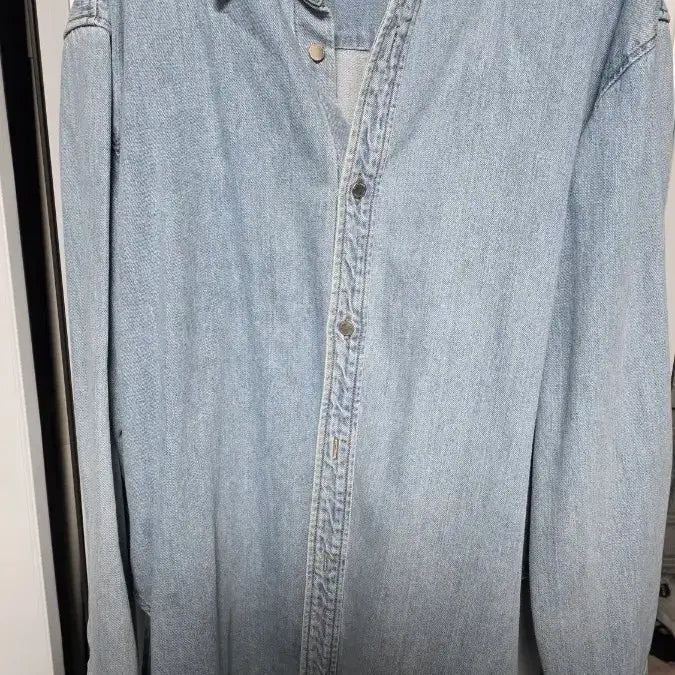 [BUNJANG] Solid Homme Back Print Denim Shirt Jacket / 솔리드옴므 백프린팅 데님 셔츠 자켓