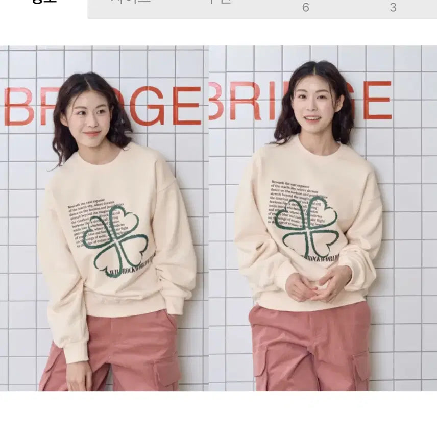 [BUNJANG] Wildrock Four-Leaf Clover Lettering Sweatshirt / [새상품] 와일드락 네잎클로버 레터링 맨투맨