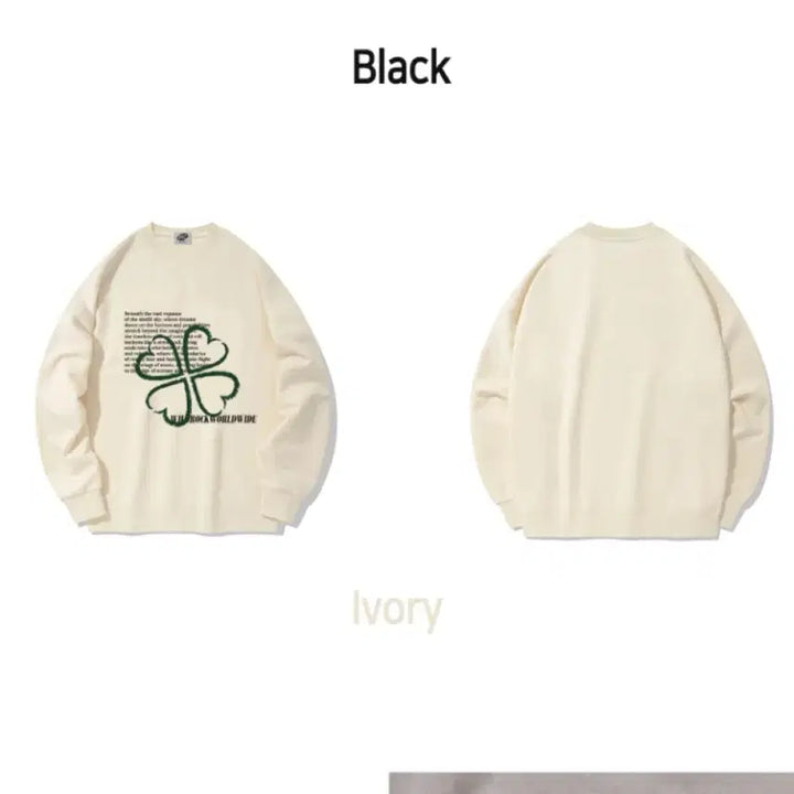 [BUNJANG] Wildrock Four-Leaf Clover Lettering Sweatshirt / [새상품] 와일드락 네잎클로버 레터링 맨투맨