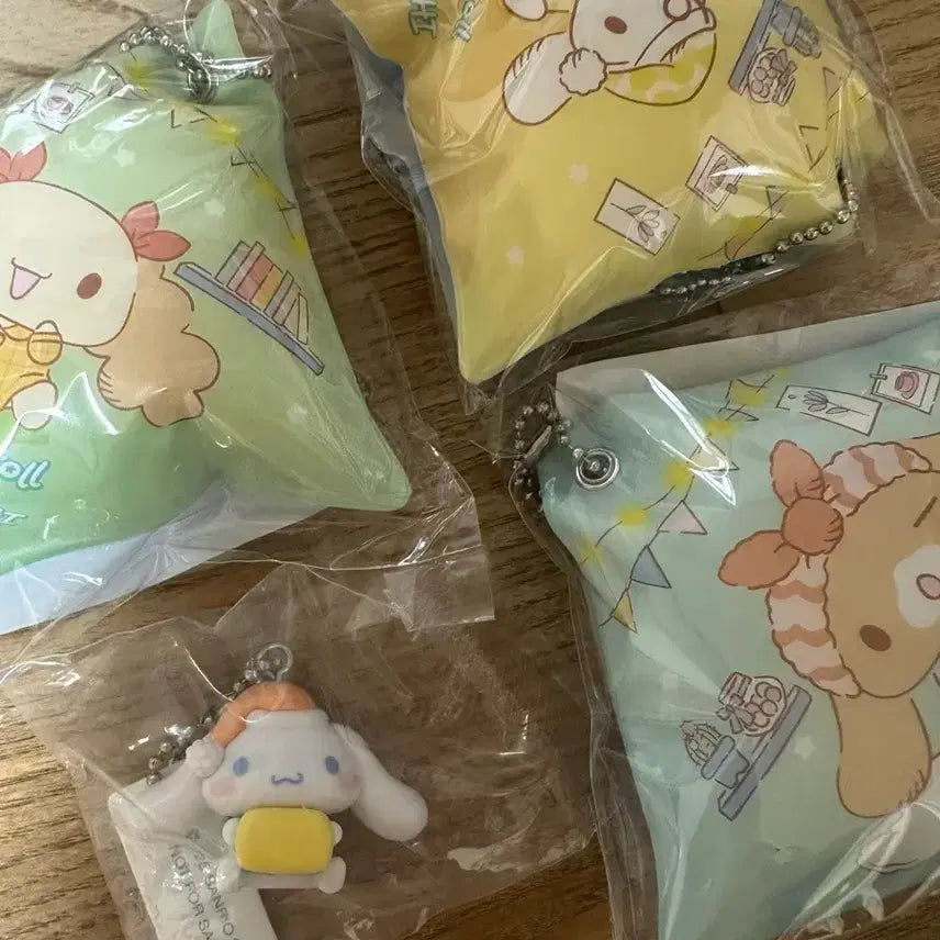 [BUNJANG] Sanrio Cinnamoroll Kurassushi Bundle Set / 시나모롤 쿠라스시 키링, 쿠션키링 3종 일괄