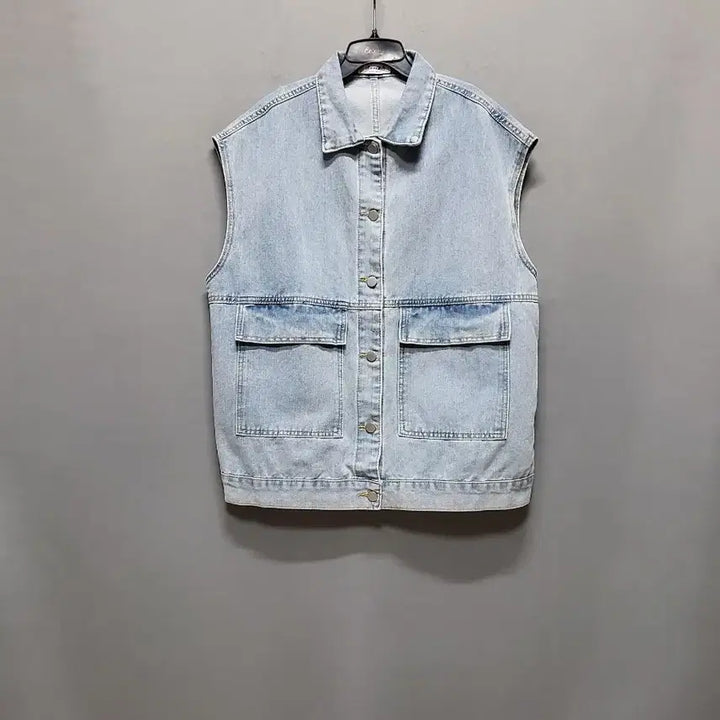 [SOLD OUT] 오버핏 데님 조끼 (빅싸이즈 가능)