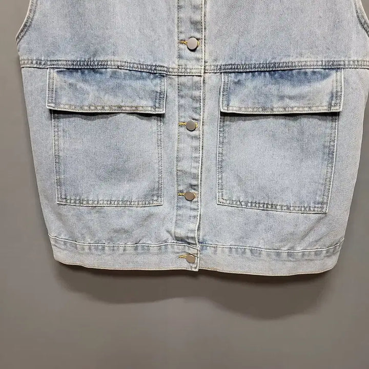 [SOLD OUT] 오버핏 데님 조끼 (빅싸이즈 가능)