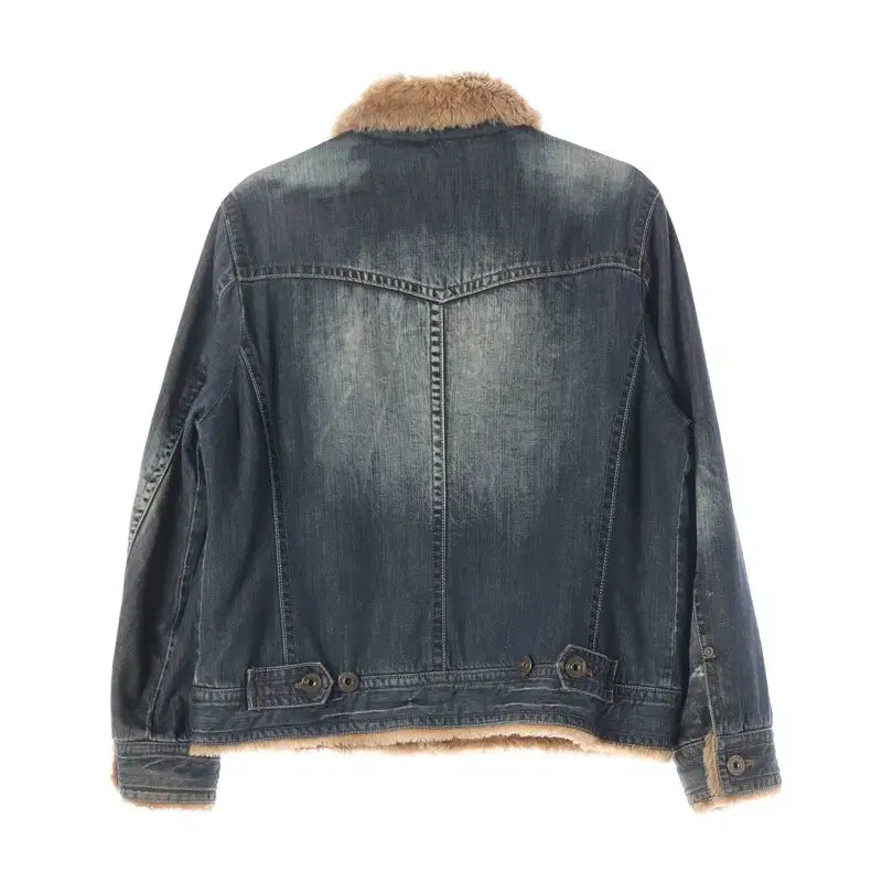 [BUNJANG] UNDERWOOD Denim Trucker Jacket (M) / 언더우드 퍼 칼라 워싱 데님 트러커 자켓 M