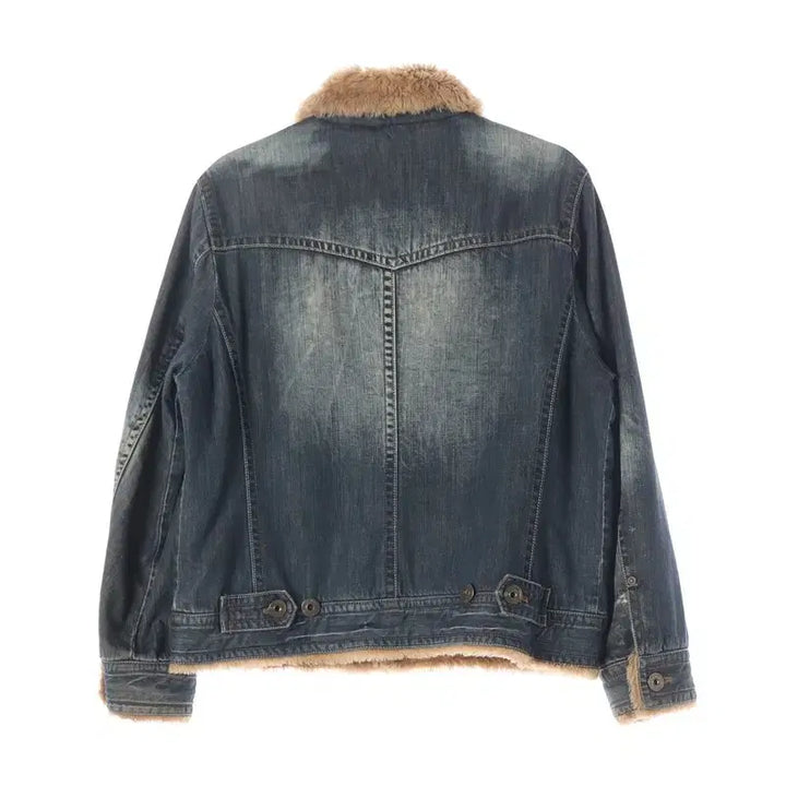[BUNJANG] UNDERWOOD Denim Trucker Jacket (M) / 언더우드 퍼 칼라 워싱 데님 트러커 자켓 M