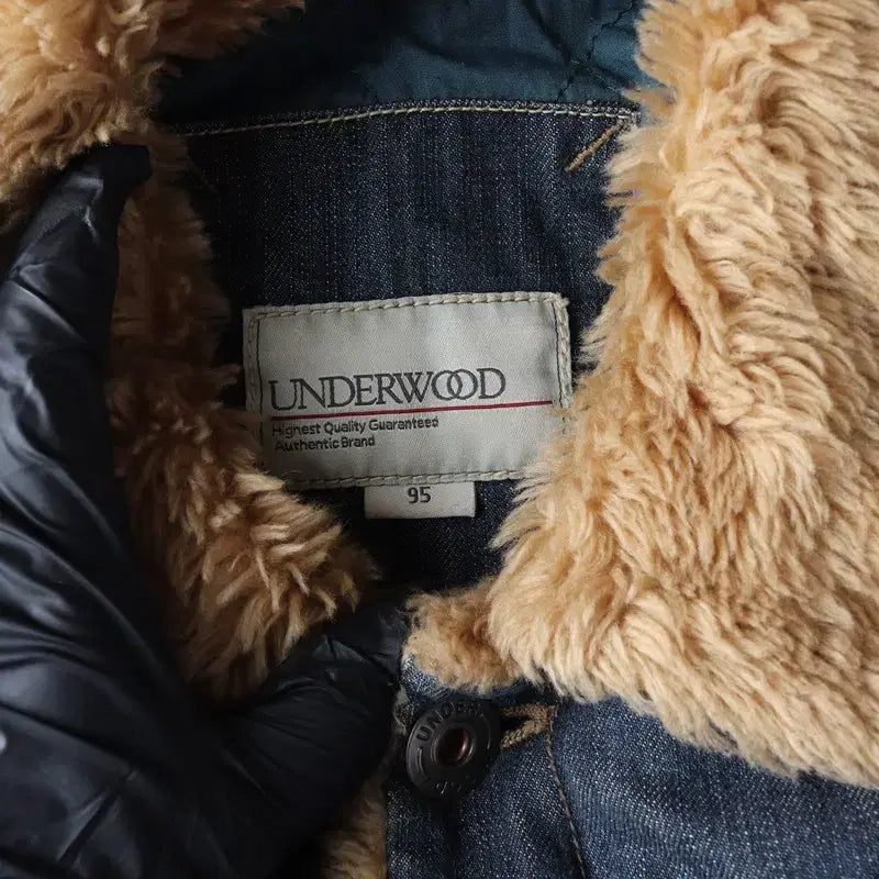 [BUNJANG] UNDERWOOD Denim Trucker Jacket (M) / 언더우드 퍼 칼라 워싱 데님 트러커 자켓 M