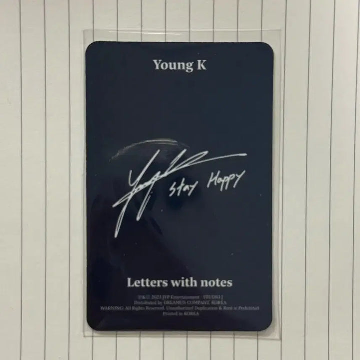 [BUNJANG] DAY6 Young K Let It Be Photocard / 데이식스 영케이 레윗노 포카