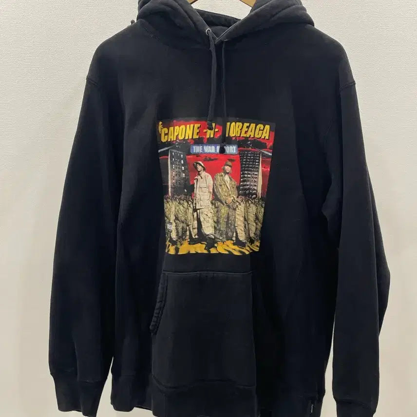 [BUNJANG] Supreme The War Report Hoodie Black / Supreme 16FW 더 워 리포트 후드 블랙