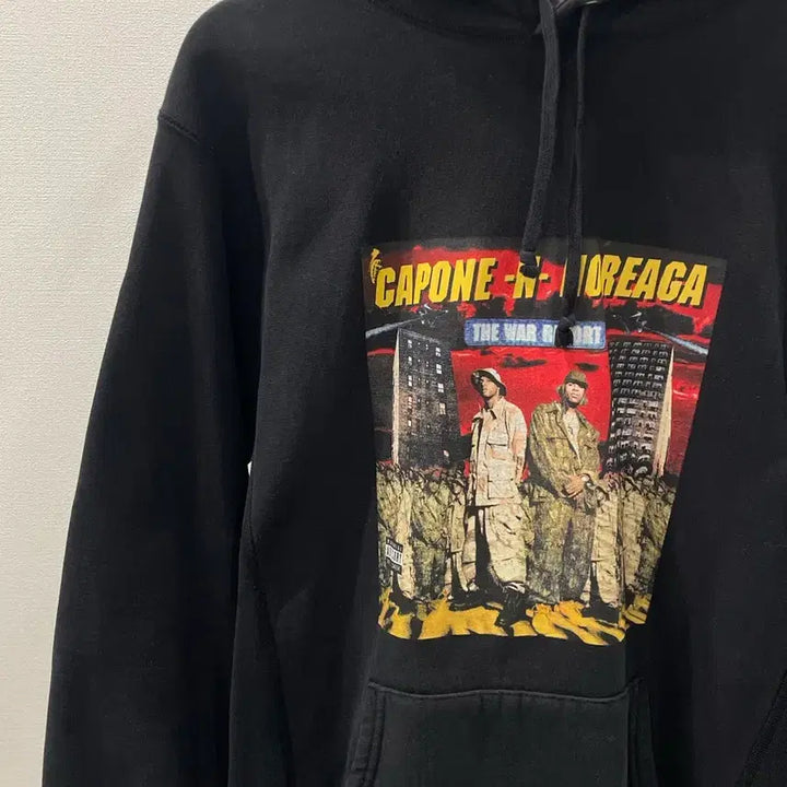 [BUNJANG] Supreme The War Report Hoodie Black / Supreme 16FW 더 워 리포트 후드 블랙